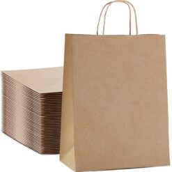 PAPER BAG BRN W/HANDLE 10X7X12 250 CT