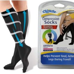 Cloudz - Compression Flight Socks - Medium (Unisex) - (Men’s Shoe Size 5-9, Women’s Shoe Size 6-10) 1 PC